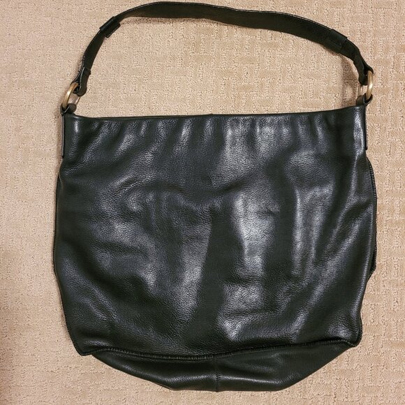 Sigrid Olsen Black Leather Pocketbook. - Picture 1 of 8